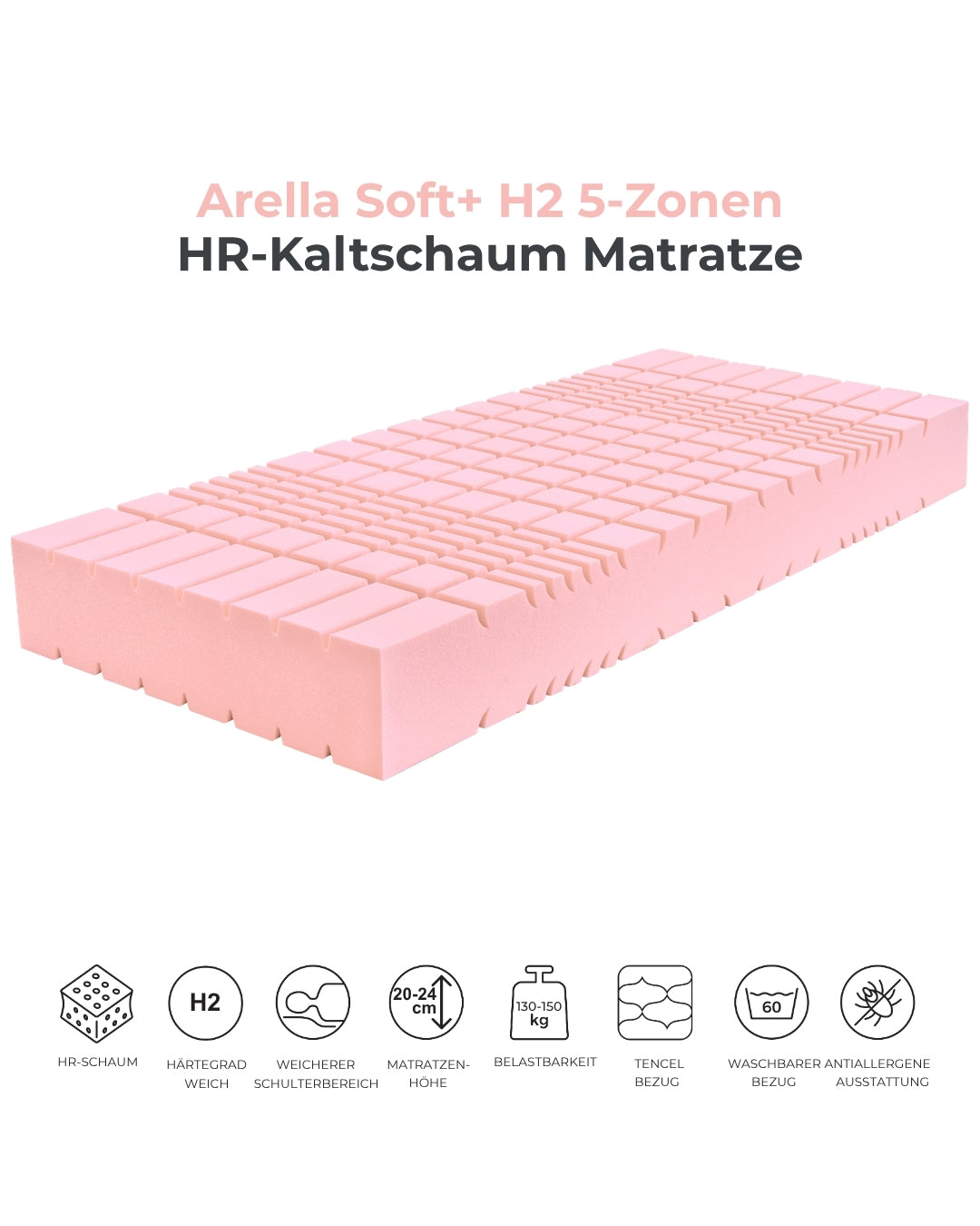 Ahorn™ Arella+ Kaltschaummatratze – Weich