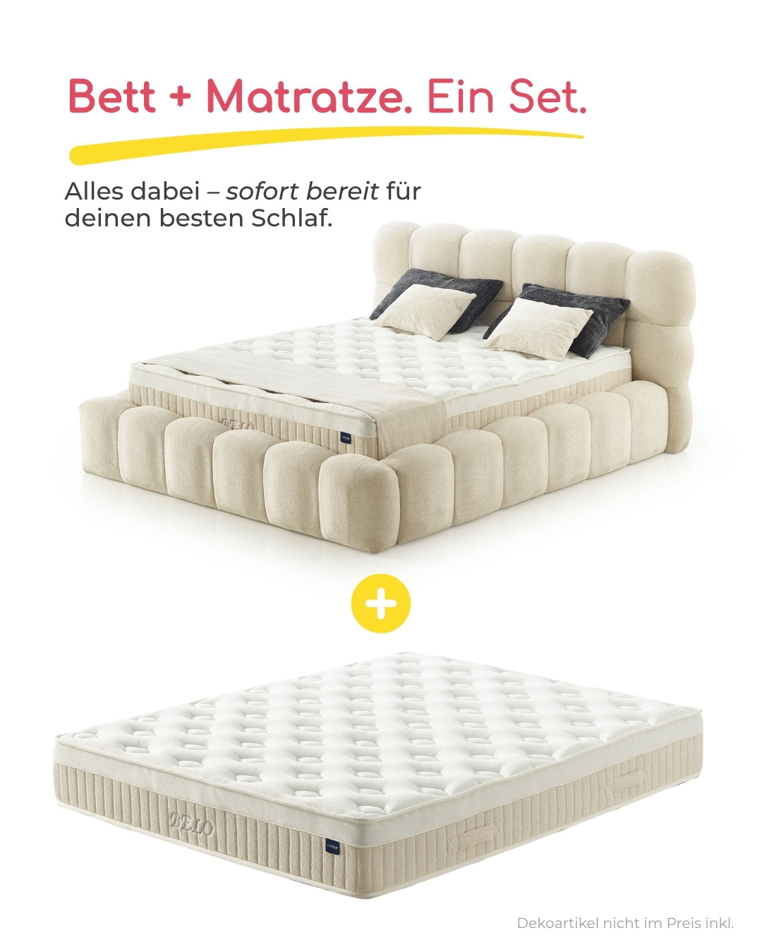 Bett mit Matratze Belo