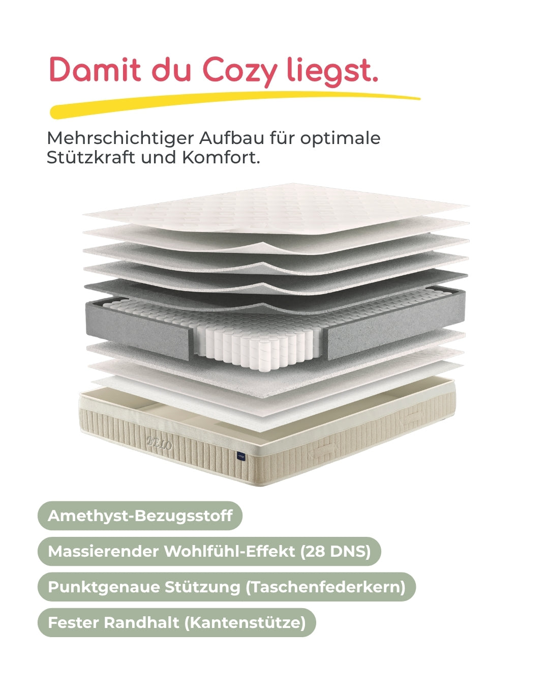 Bett mit Matratze Belo