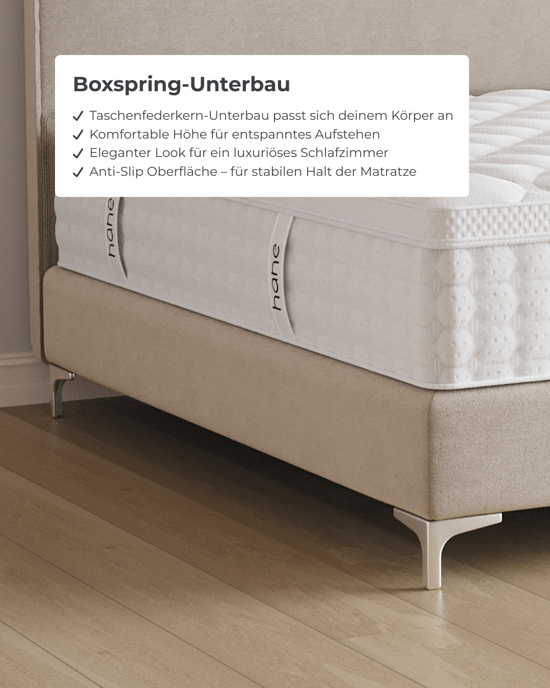 Boxspringbett Vertical in Samt