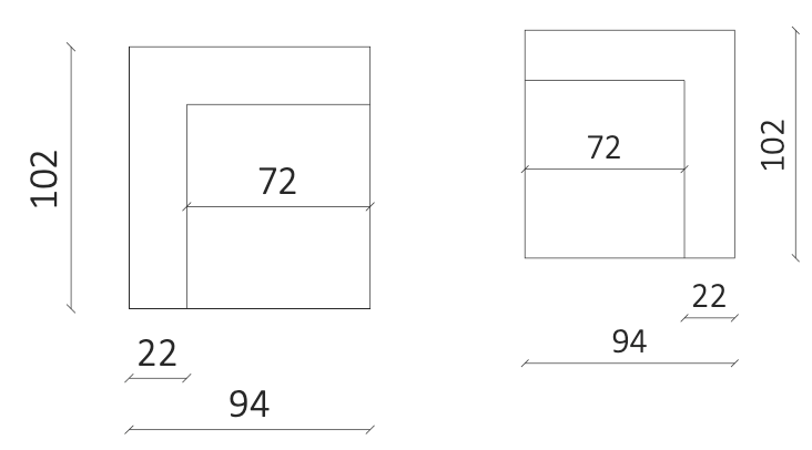 Modulares Sofa Bilbao Arm-Modul