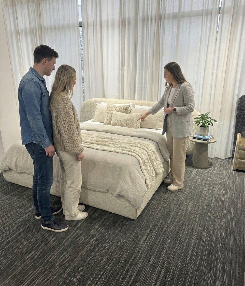 Probeliegen im XXL Showroom