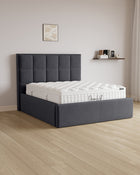 Bett mit XXL Stauraum Castle in Samt