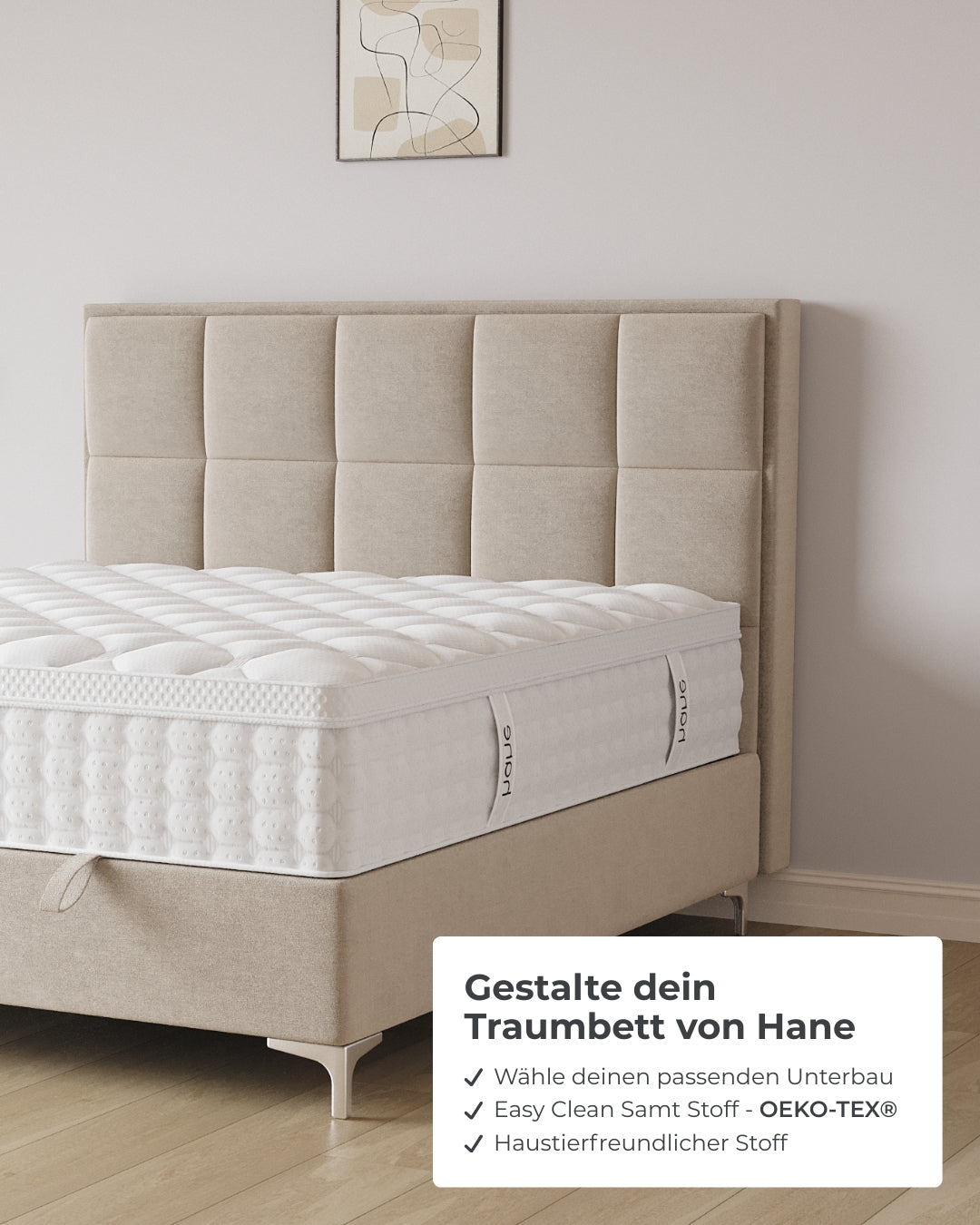 Bett mit Stauraum Castle in Samt