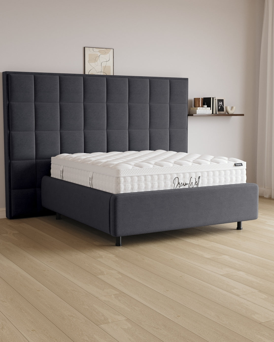 Bett mit Stauraum Pro Castle Long in Samt