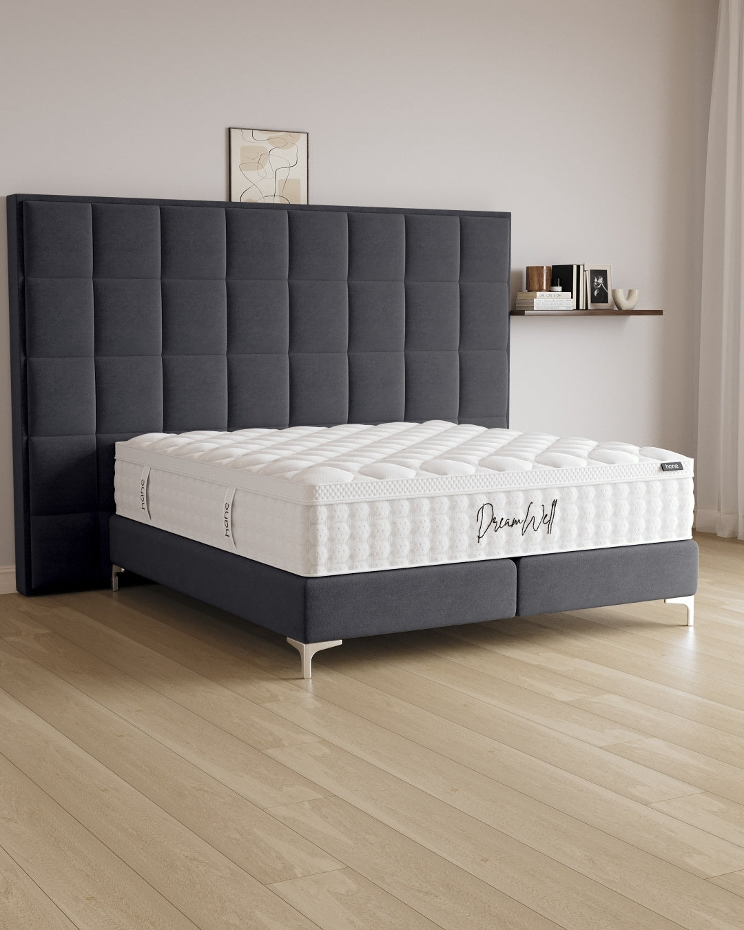 Boxspringbett Castle Long in Samt