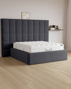 Bett mit XXL Stauraum Castle Long in Samt