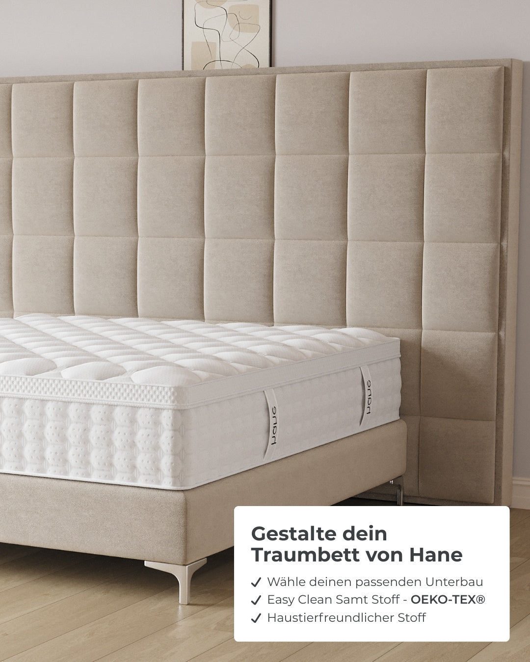 Boxspringbett Castle Long in Samt