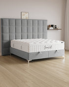 Bett mit Stauraum Castle Long in Samt