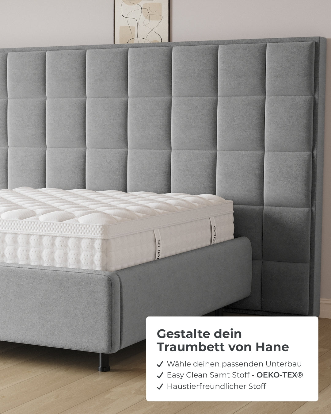 Bett mit Stauraum Pro Castle Long in Samt