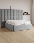 Bett mit XXL Stauraum Castle Long in Samt