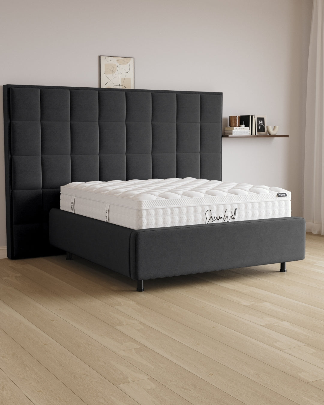 Bett mit Stauraum Pro Castle Long in Samt