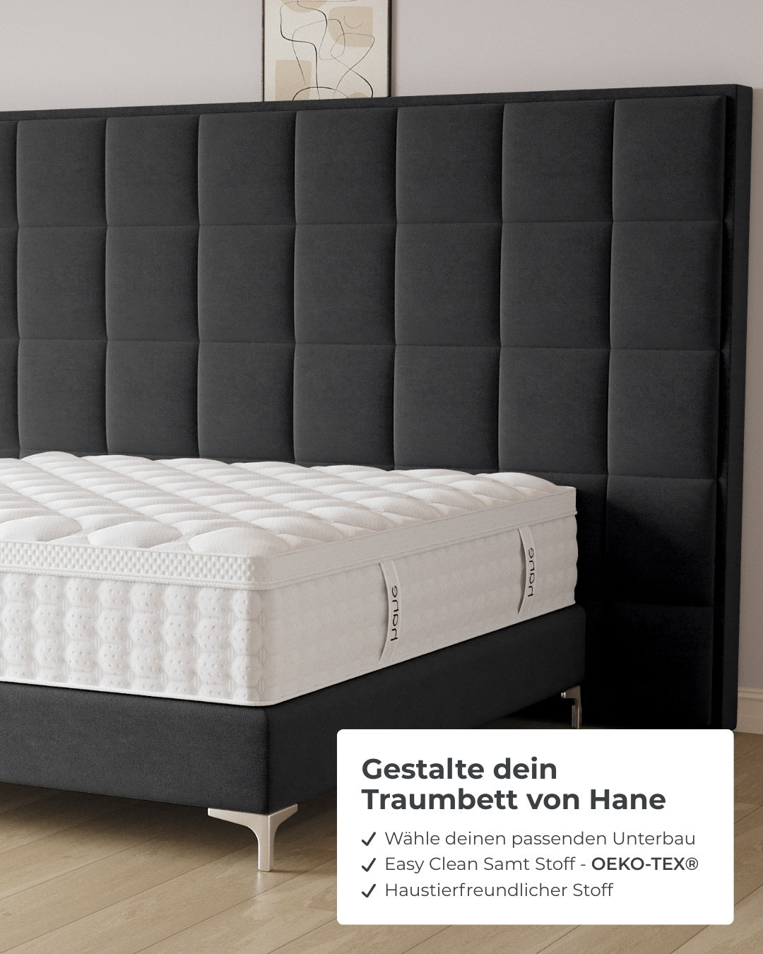 Boxspringbett Castle Long in Samt