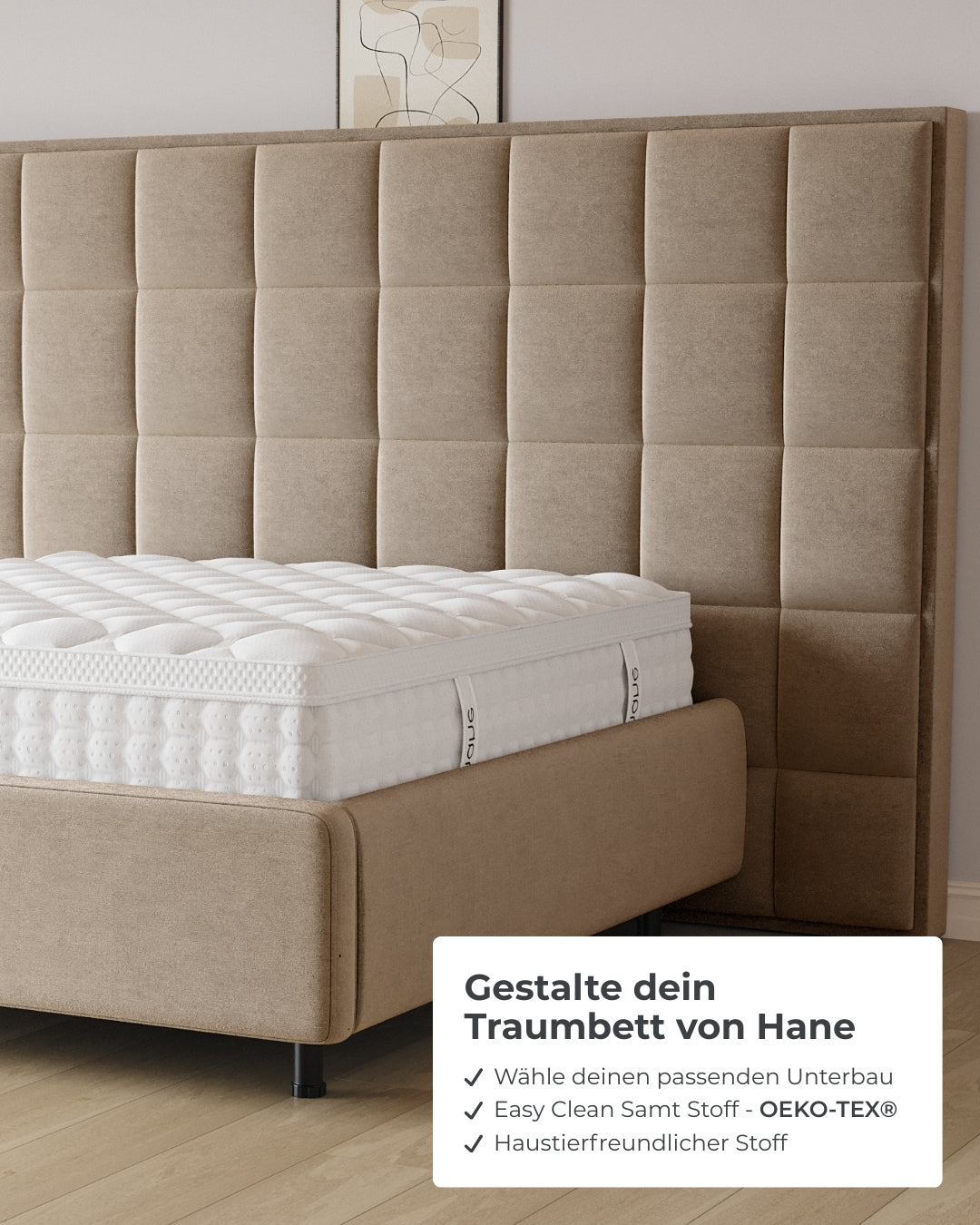 Bett mit Stauraum Pro Castle Long in Samt
