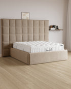 Bett mit XXL Stauraum Castle Long in Samt