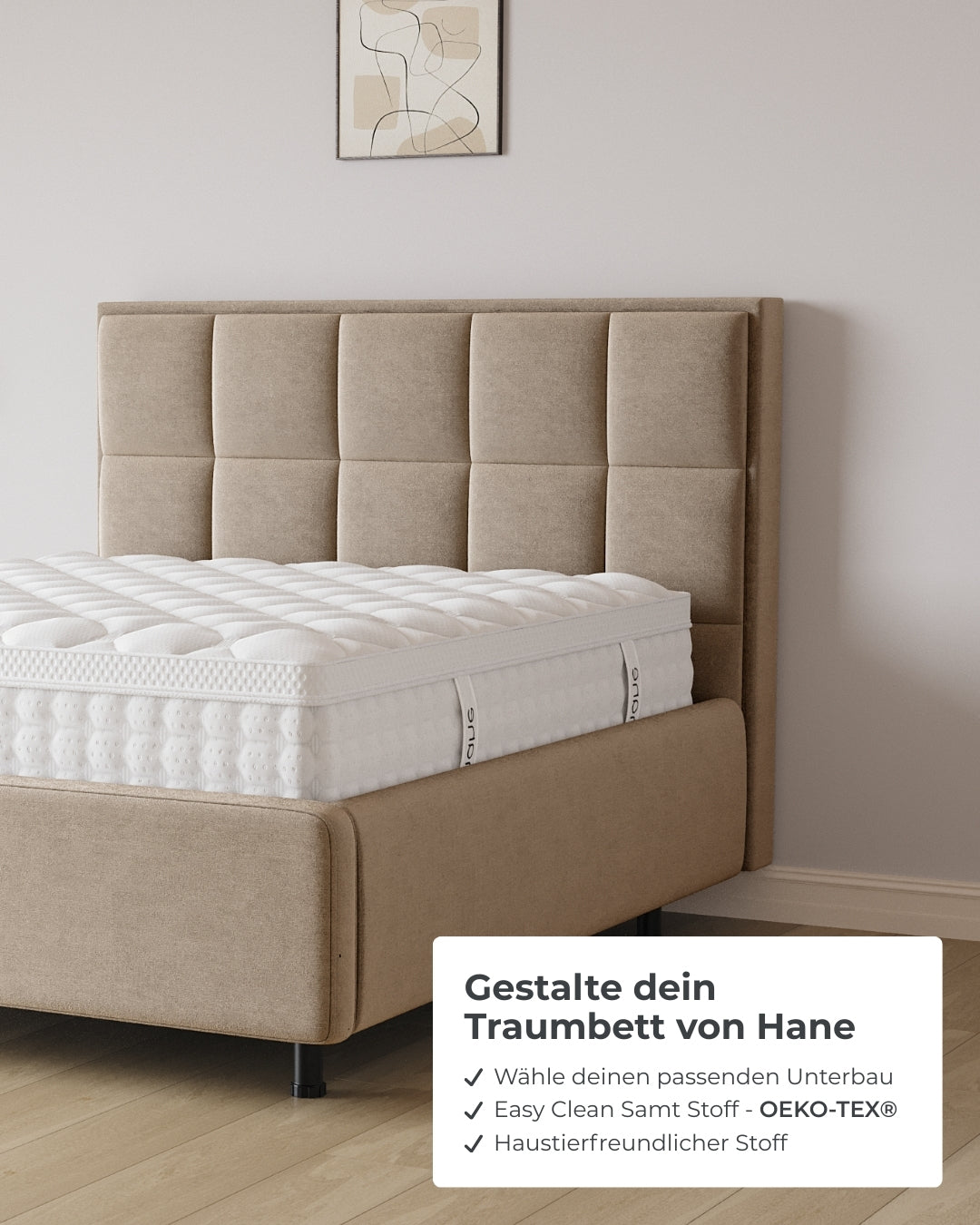 Bett mit Stauraum Pro Castle in Samt