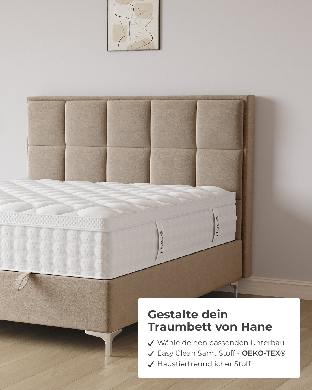 Bett mit Stauraum Castle in Samt