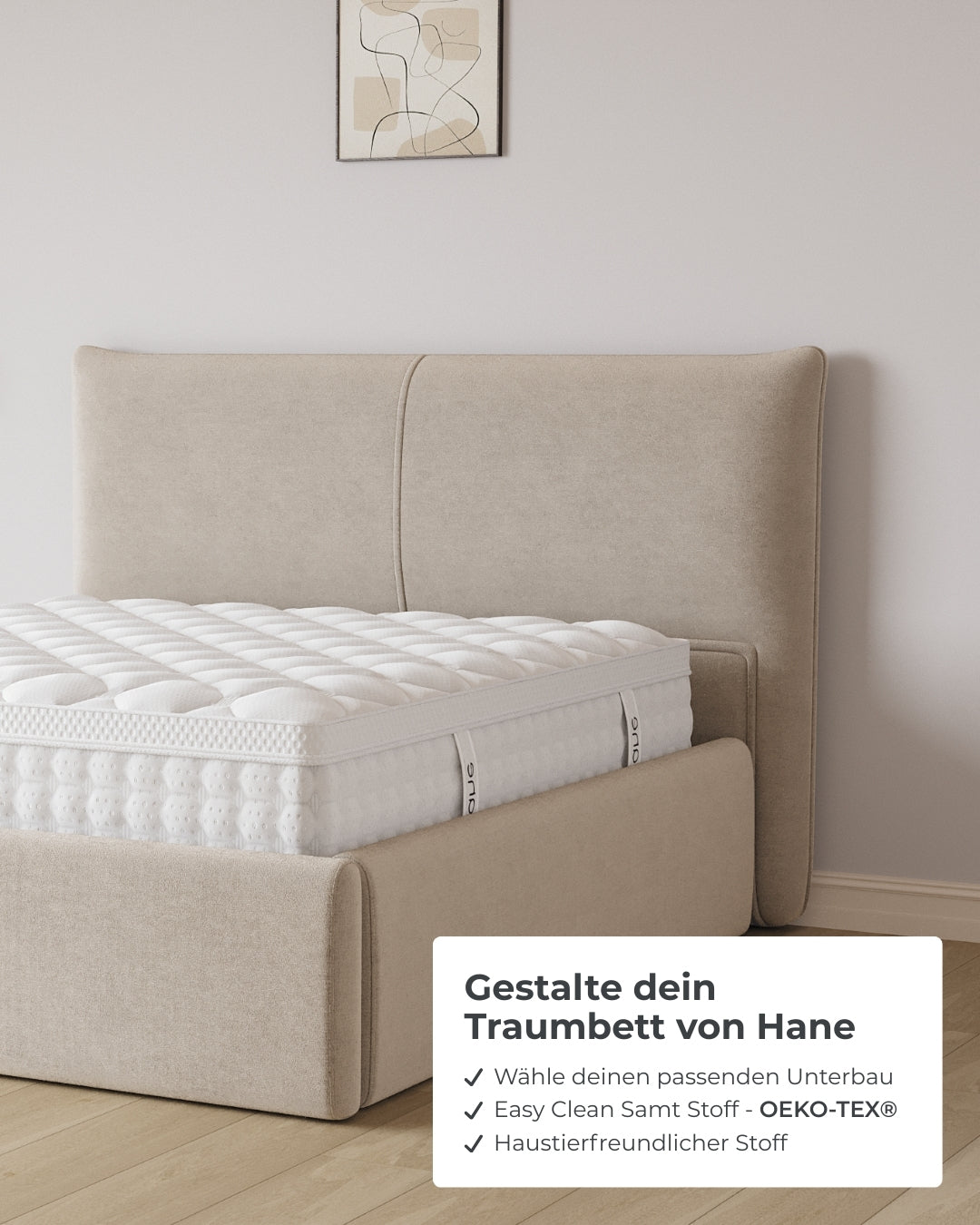 Bett mit XXL Stauraum Catera in Samt