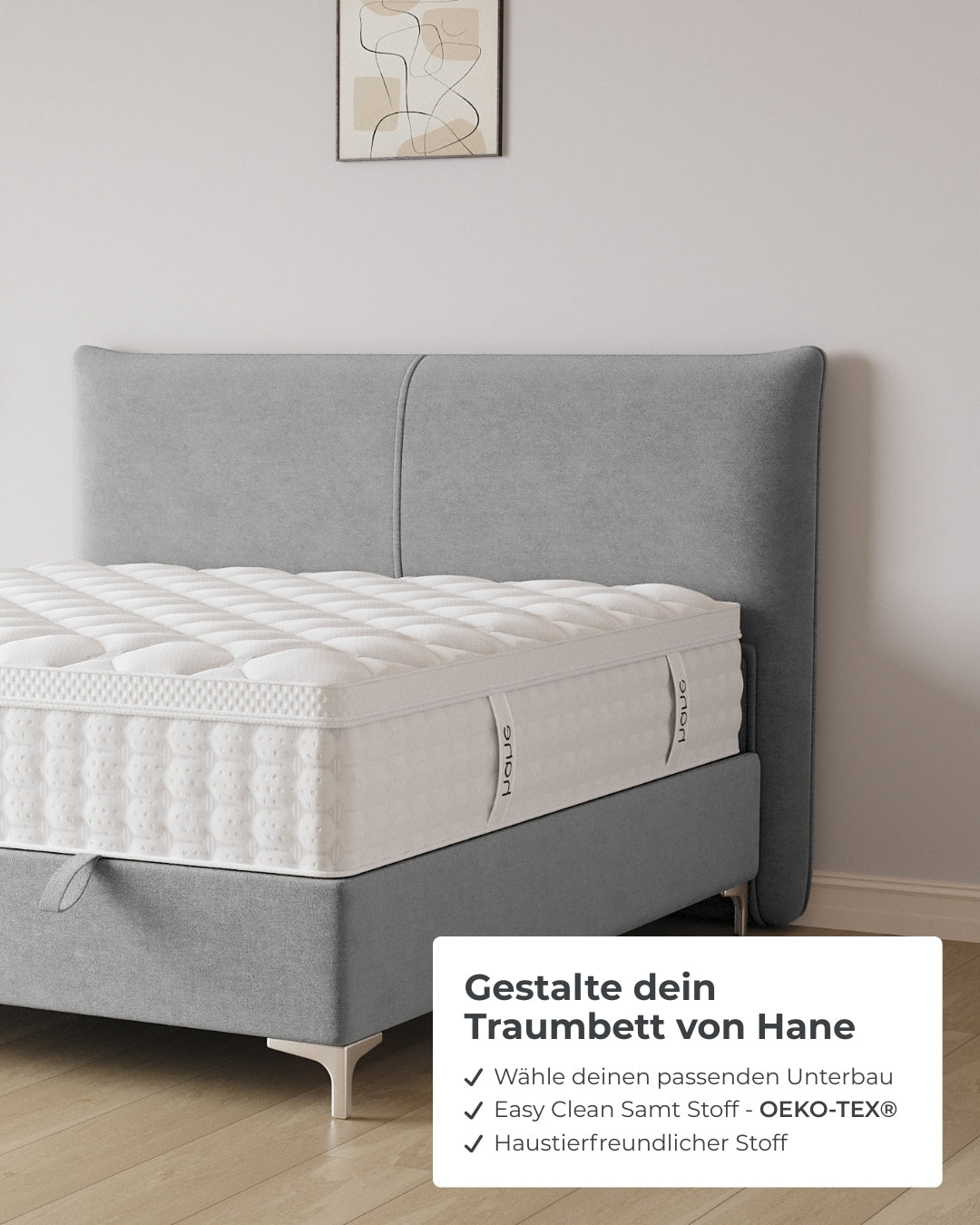 Bett mit Stauraum Catera in Samt