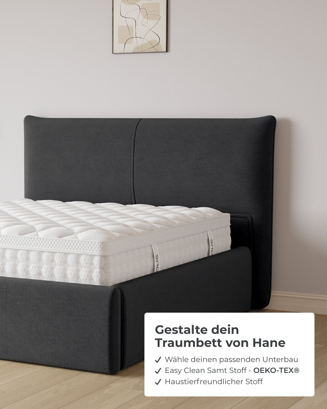 Bett mit XXL Stauraum Catera in Samt