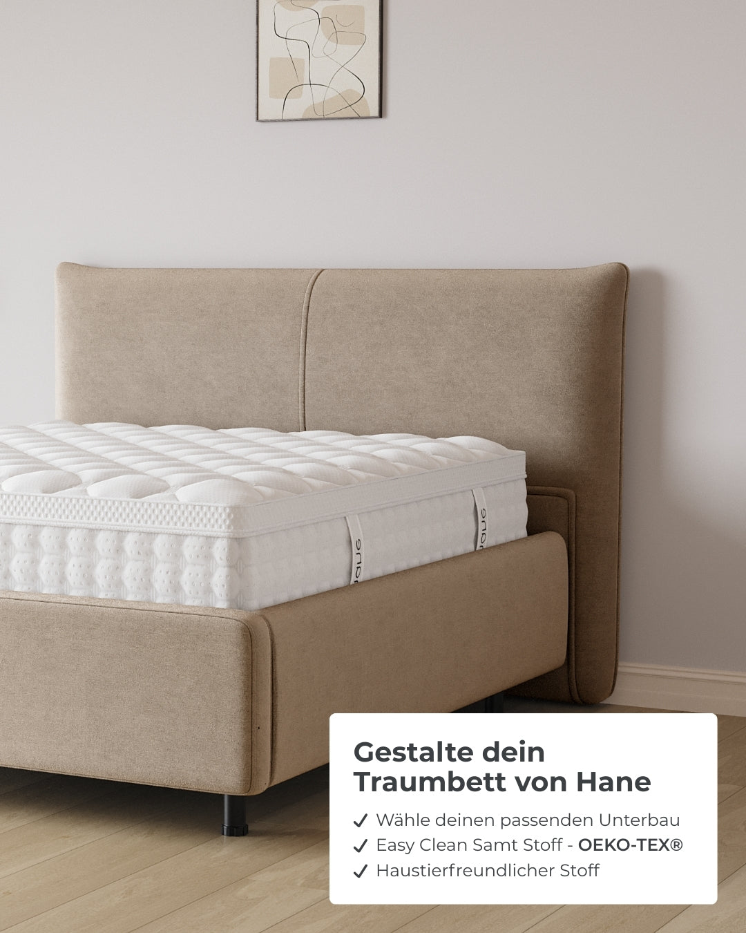 Bett mit Stauraum Pro Catera in Samt