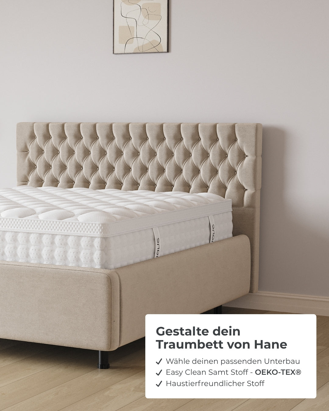 Bett mit Stauraum Pro Chester in Samt