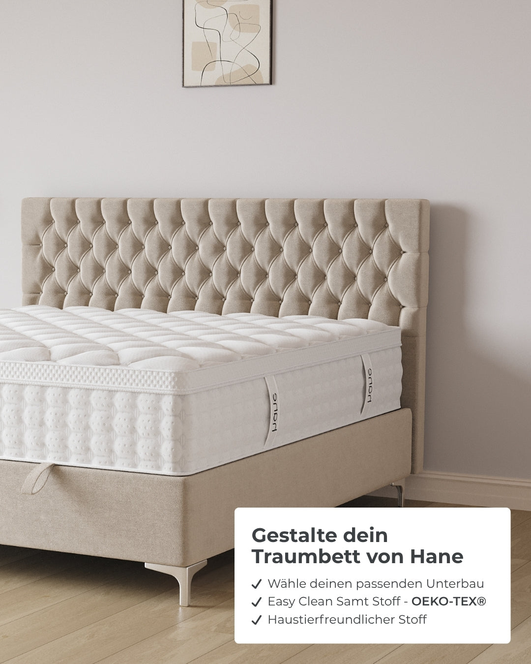 Bett mit Stauraum Chester in Samt