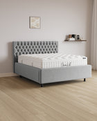 Bett mit Stauraum Pro Chester in Samt