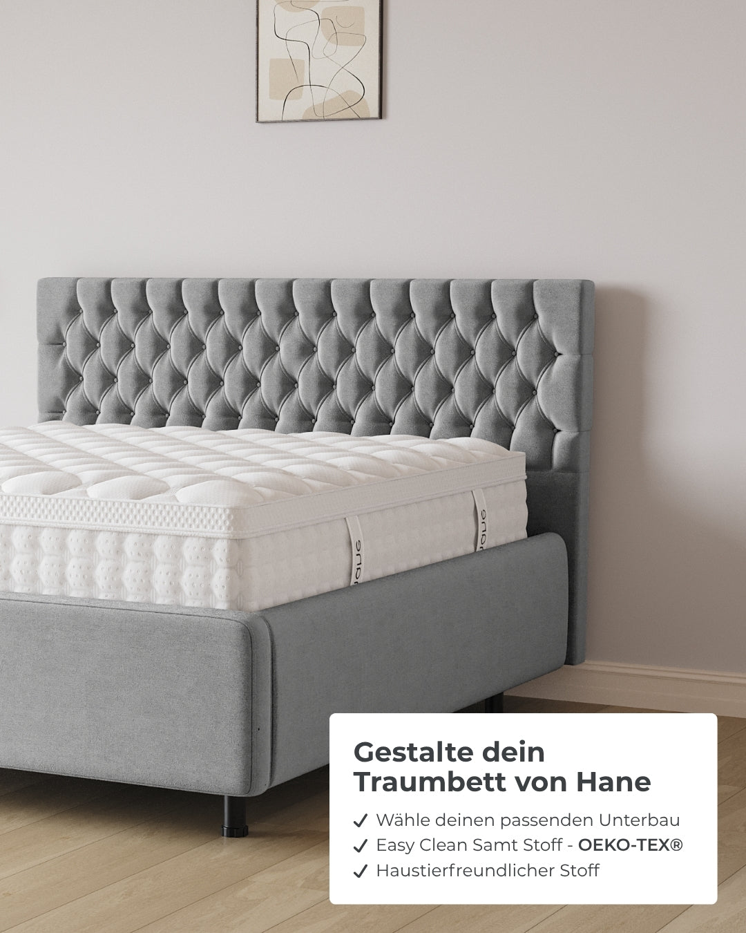 Bett mit Stauraum Pro Chester in Samt