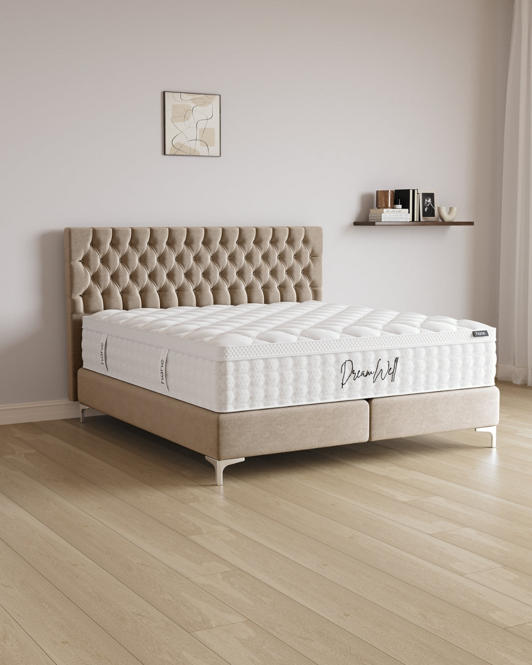 Boxspringbett Chester in Samt