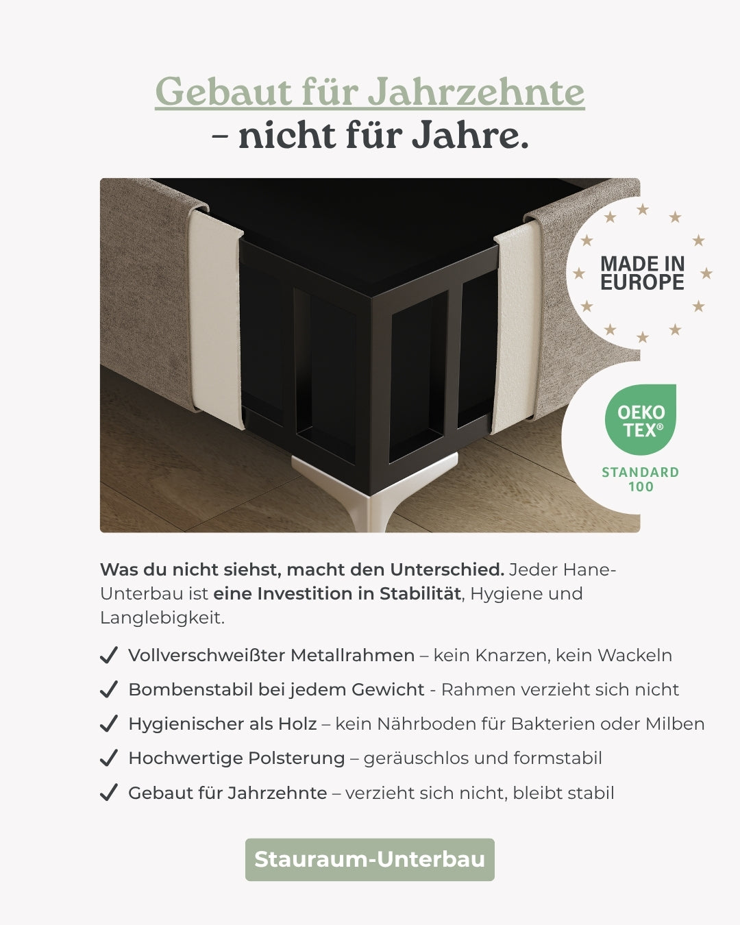 Bett mit Stauraum Chester in Samt