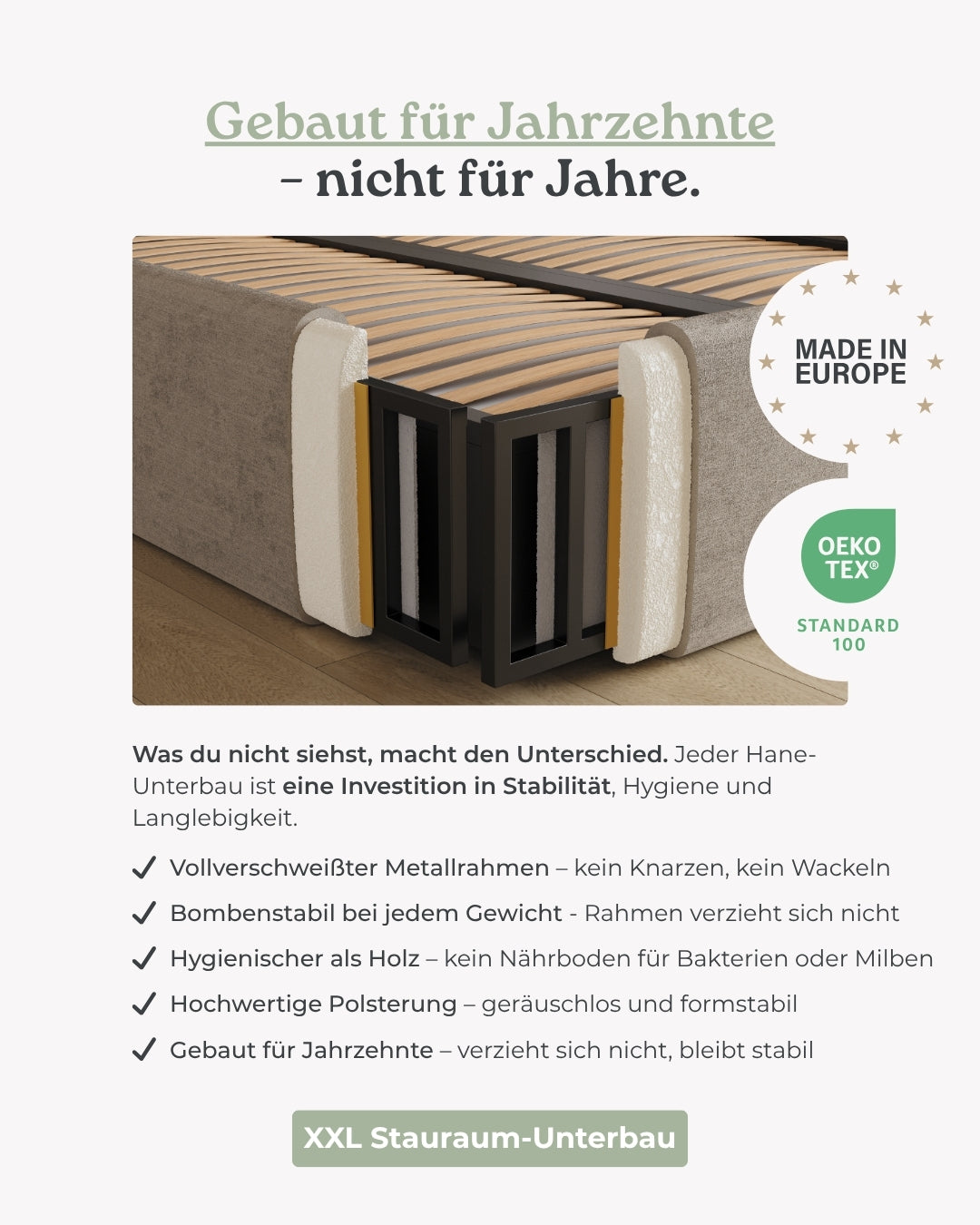 Bett mit XXL Stauraum Chester in Samt