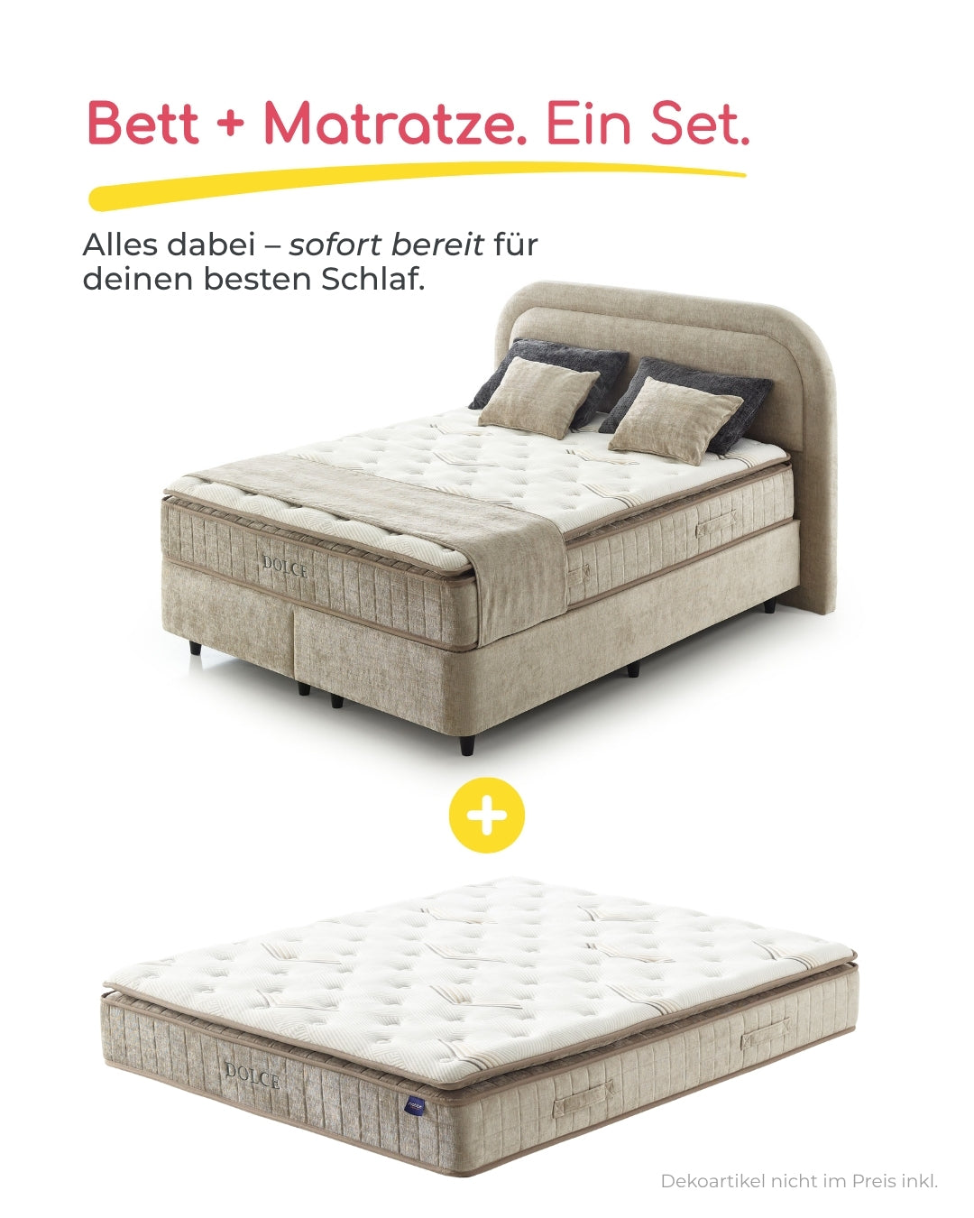 Bett mit Matratze Dolce