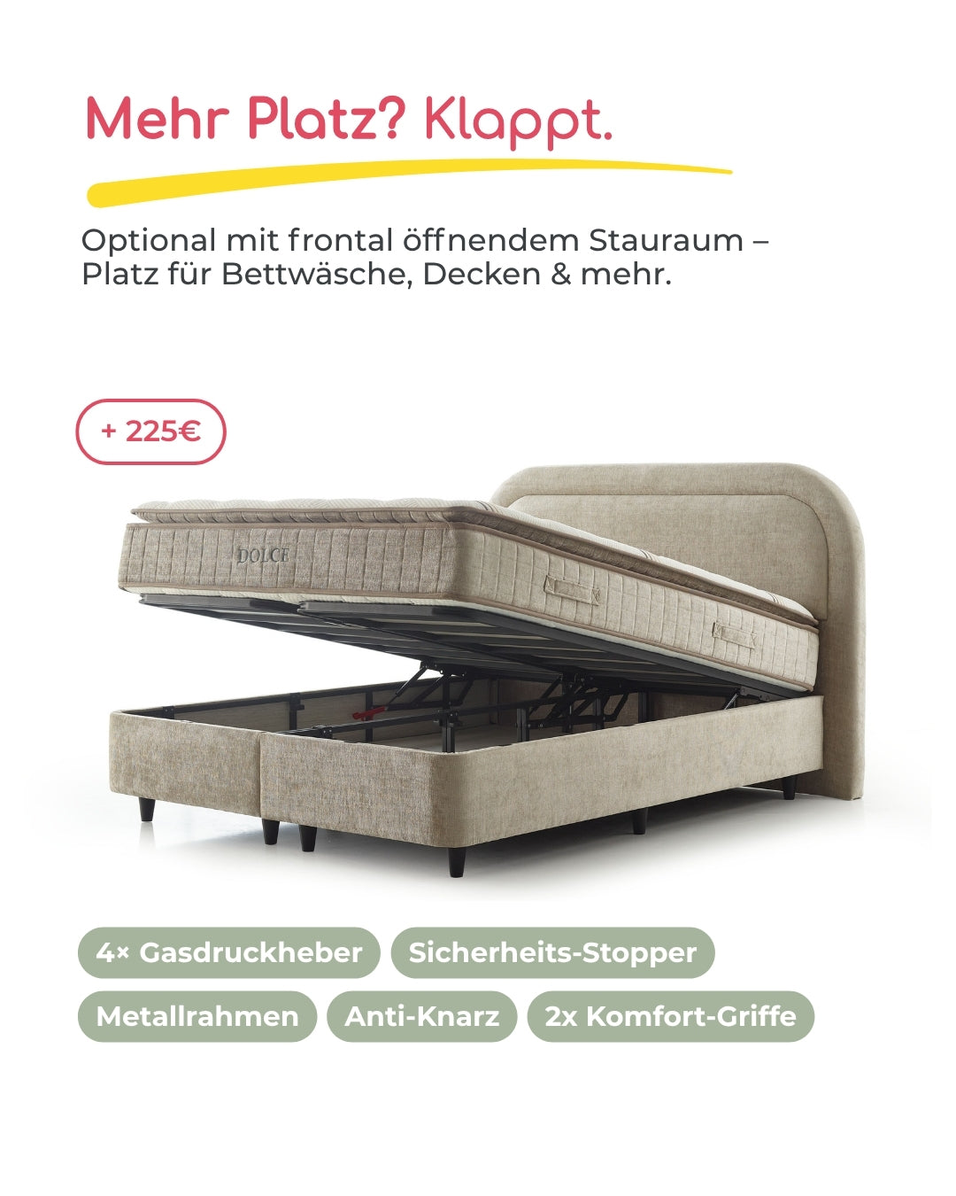 Bett mit Matratze Dolce