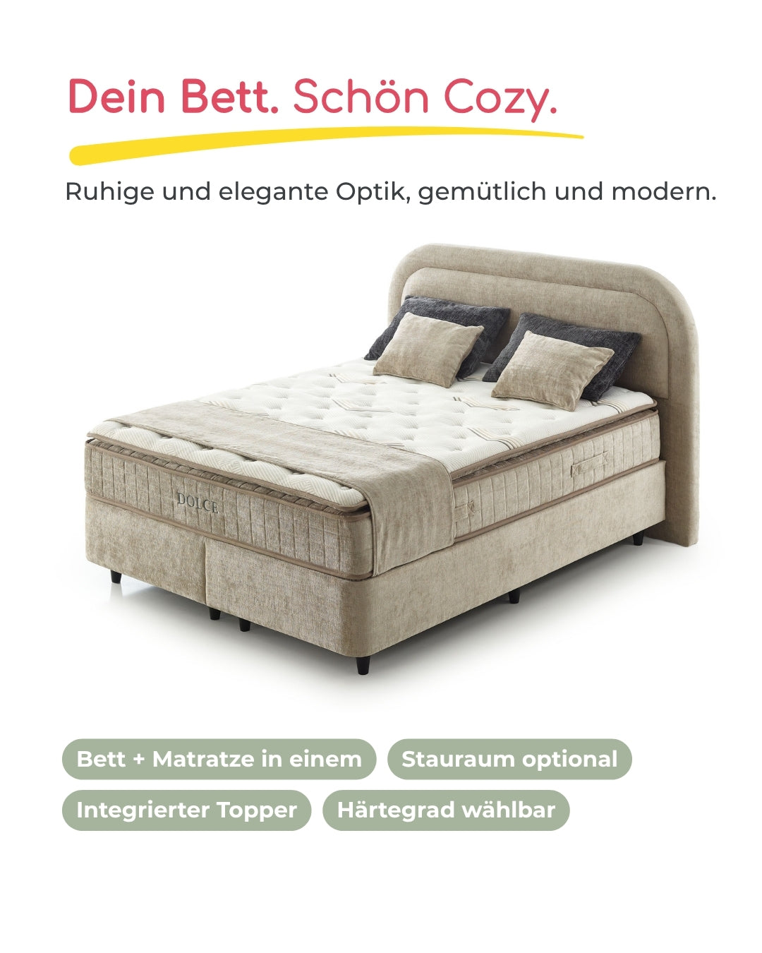 Bett mit Matratze Dolce