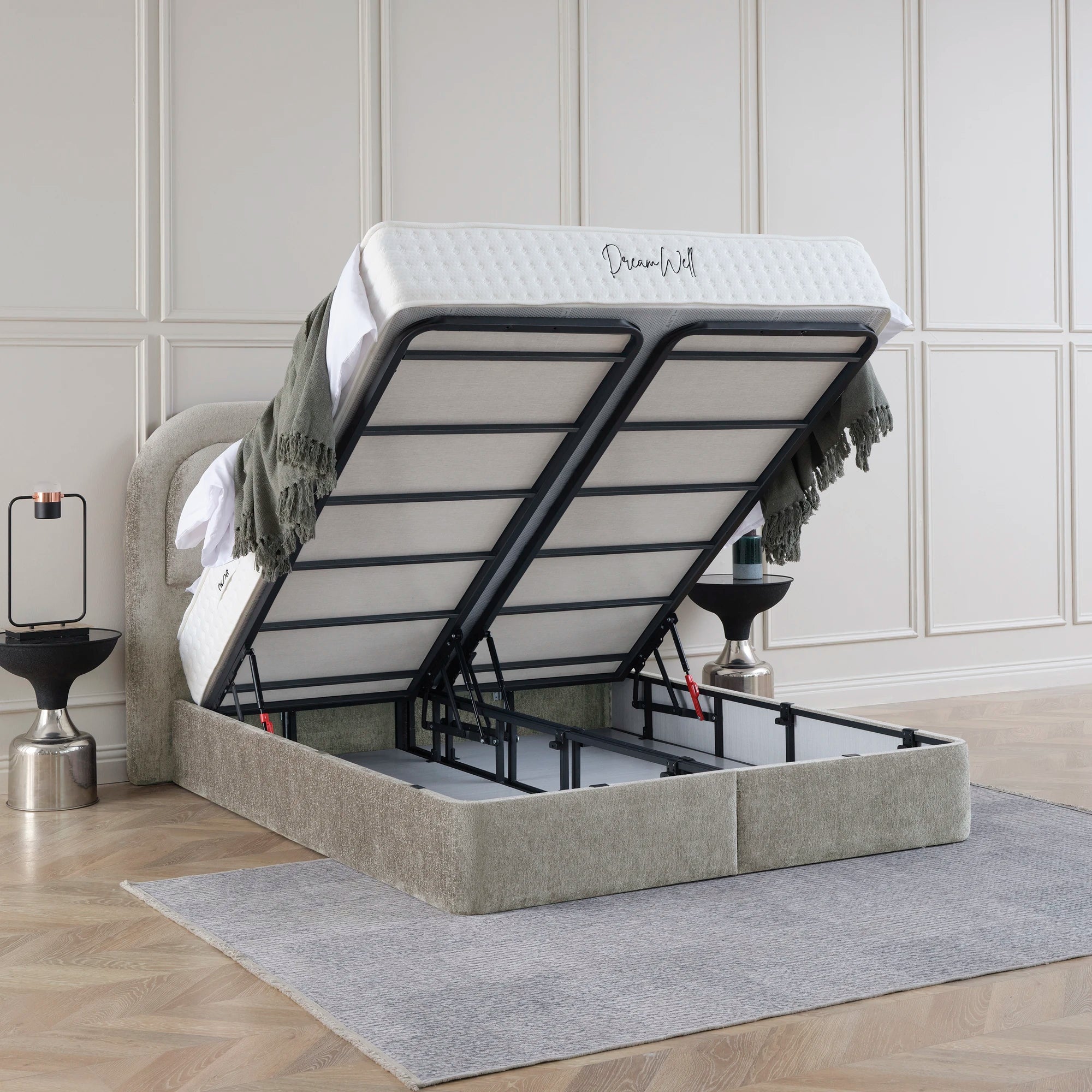 Designer Polsterbett mit Stauraum Noa