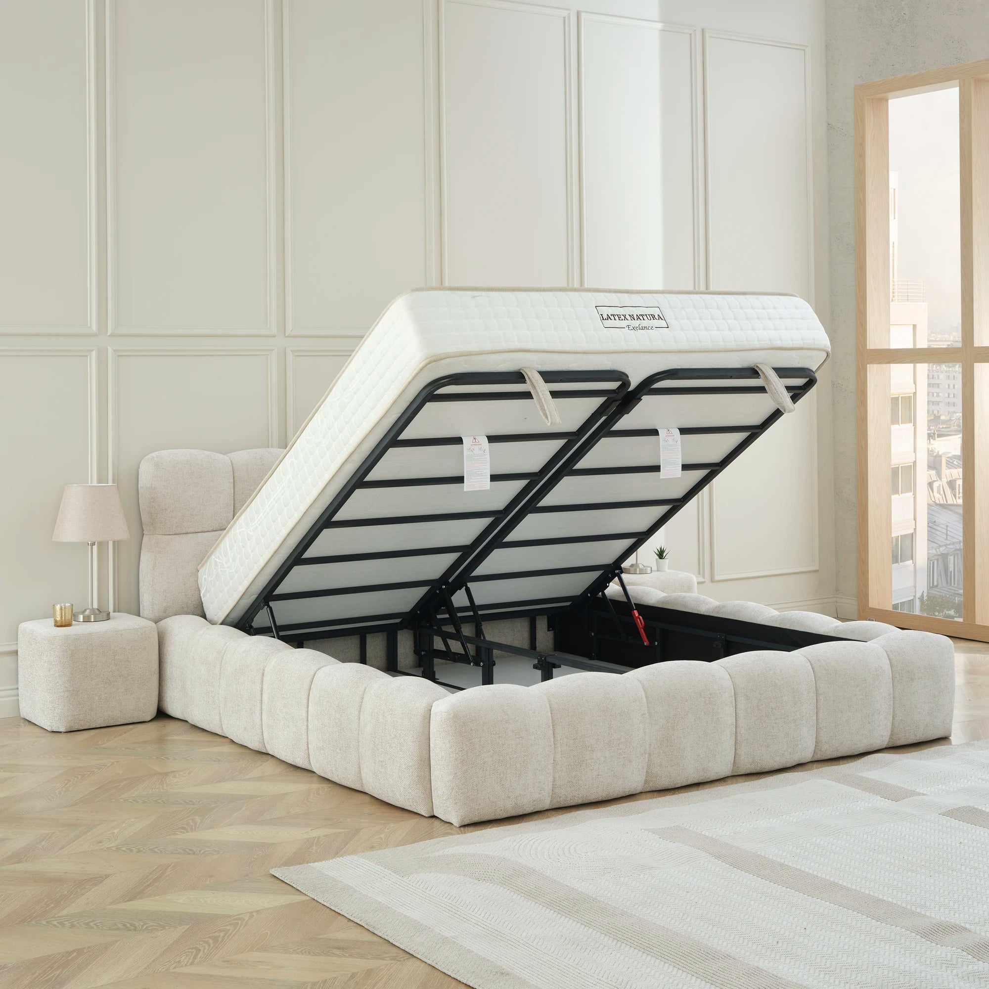 Designer Polsterbett mit Stauraum Belo