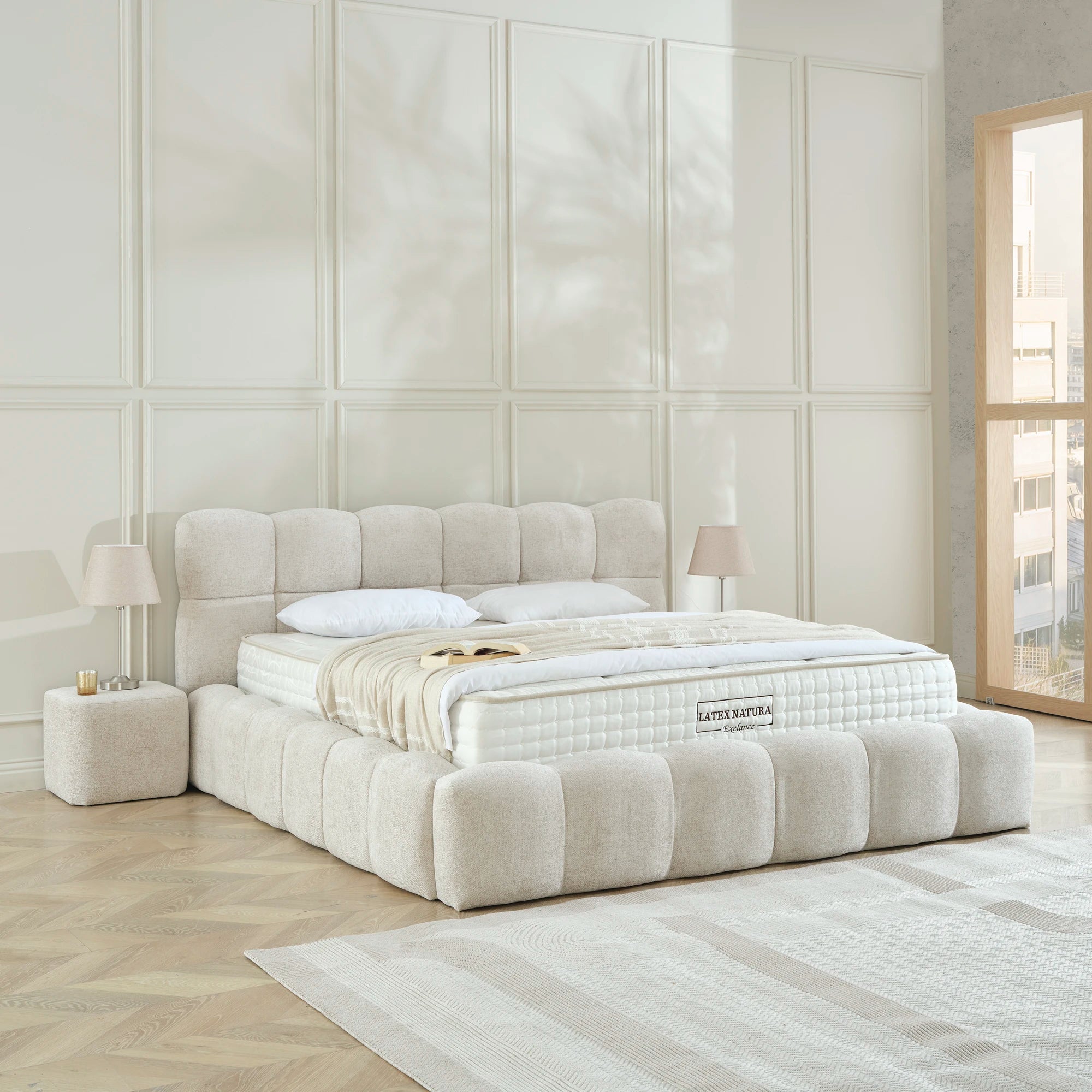 Designer Polsterbett mit Stauraum Belo