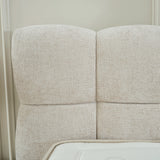 Designer Polsterbett BELO Boucle mit Stauraum