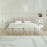 Designer Polsterbett ELARA Boucle mit Stauraum