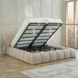 Designer Polsterbett ELARA Boucle mit Stauraum