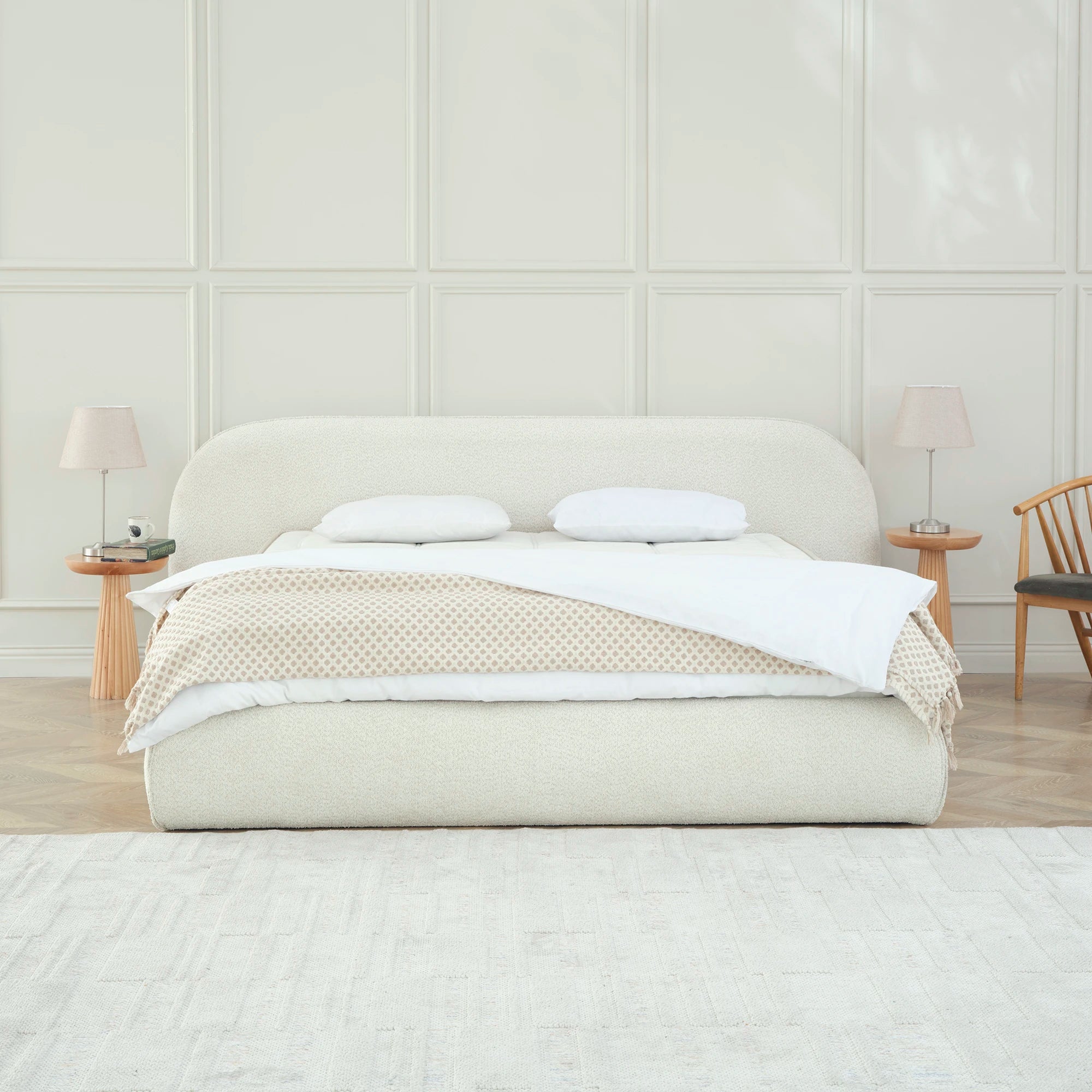 Designer Polsterbett mit Stauraum Evora