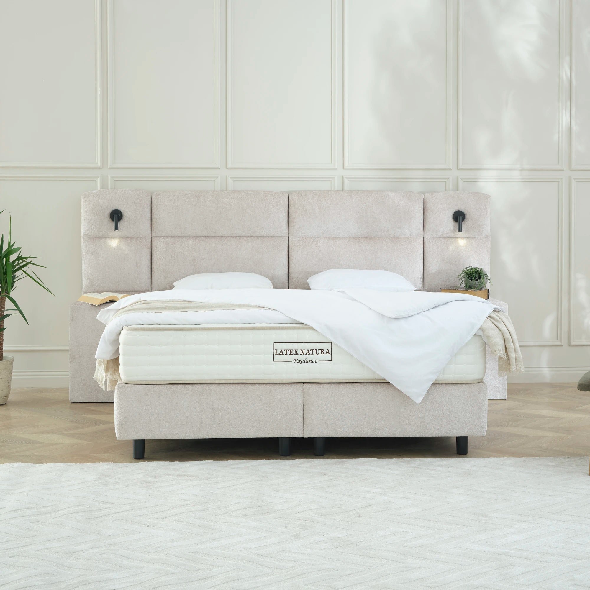 Designer Polsterbett mit Stauraum Halley