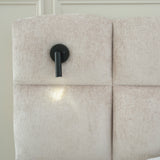 Designer Polsterbett HALLEY Boucle mit LED, Nachttische & Stauraum