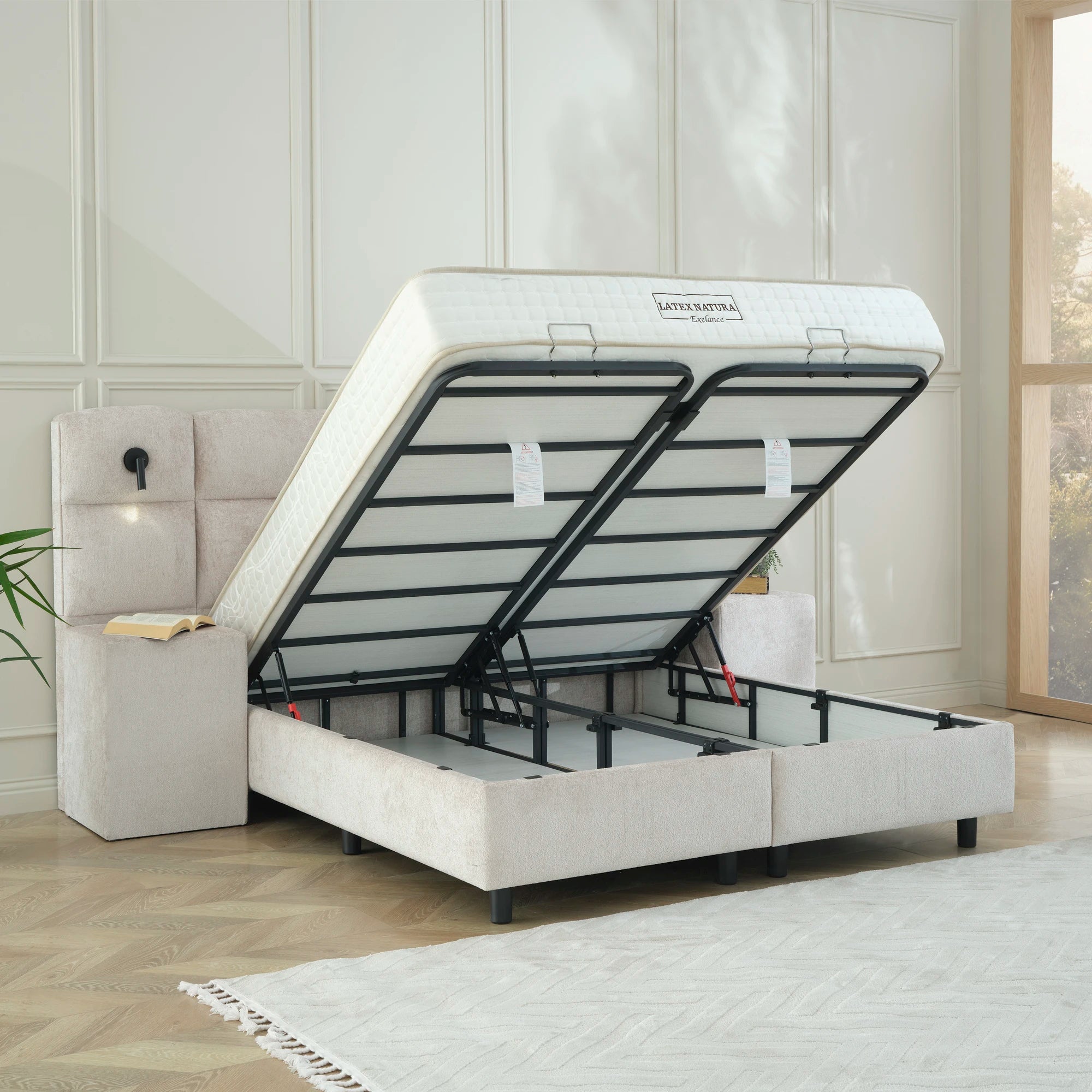 Designer Polsterbett mit Stauraum Halley