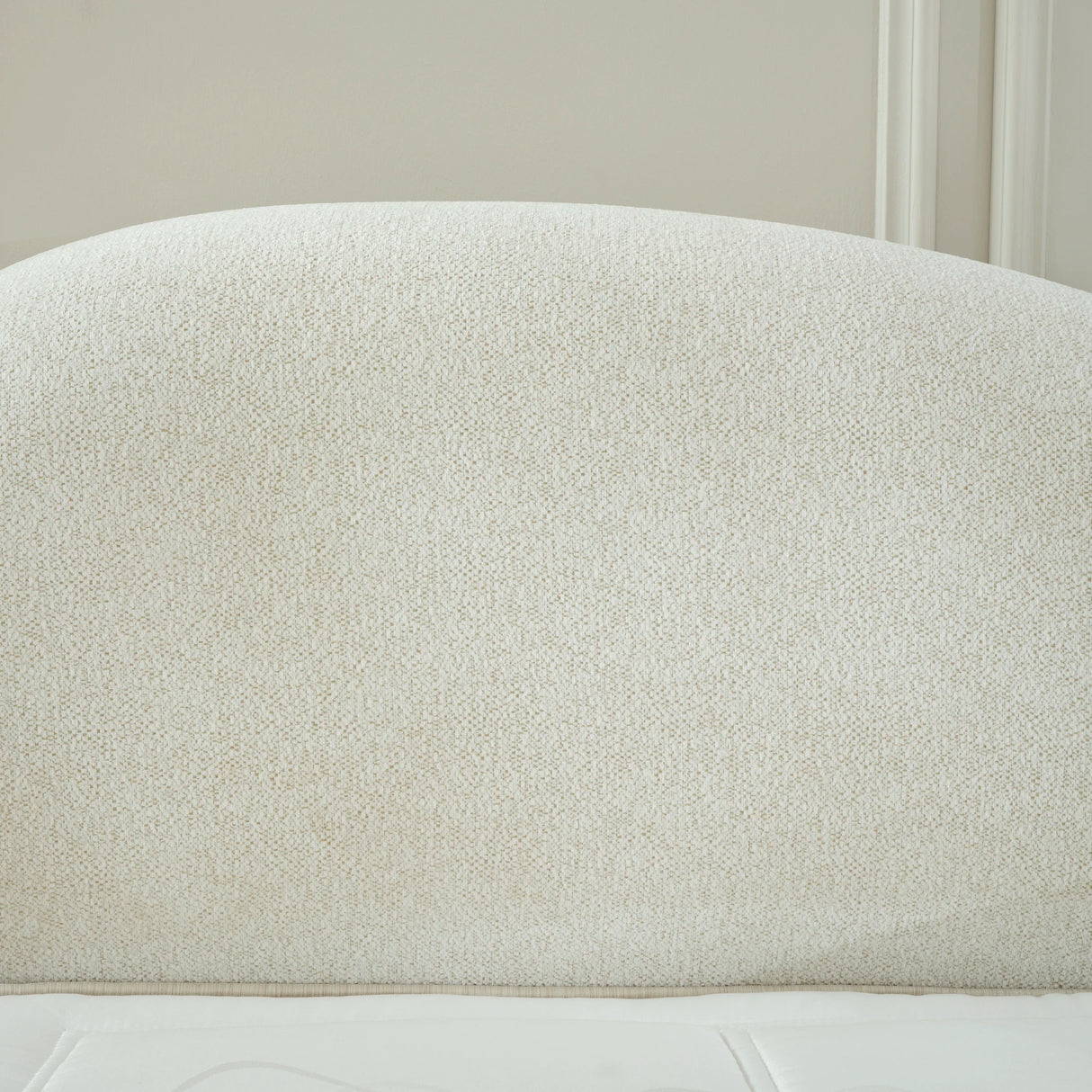 Designer Polsterbett ZENA Teddy-Boucle mit Stauraum