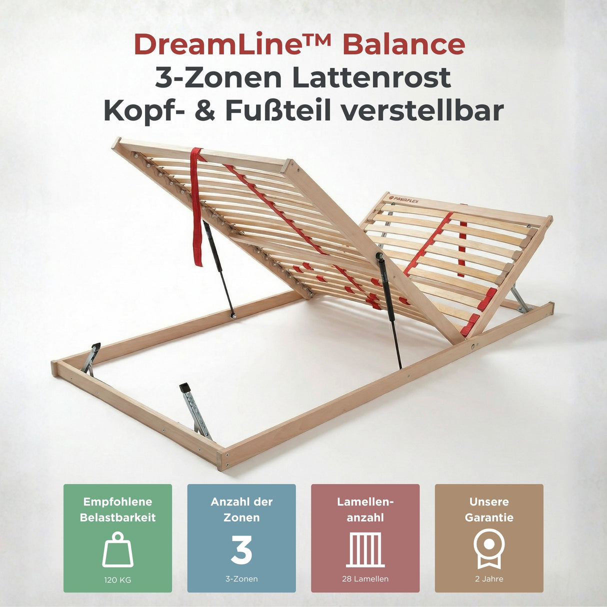 DreamLine™ Balance Lattenrost – Kopf- & Fußteil verstellbar, Fußteil aufklappbar