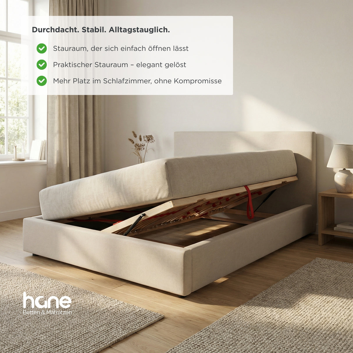 DreamLine™ Balance Lattenrost – seitlich aufklappbar (Stauraum)