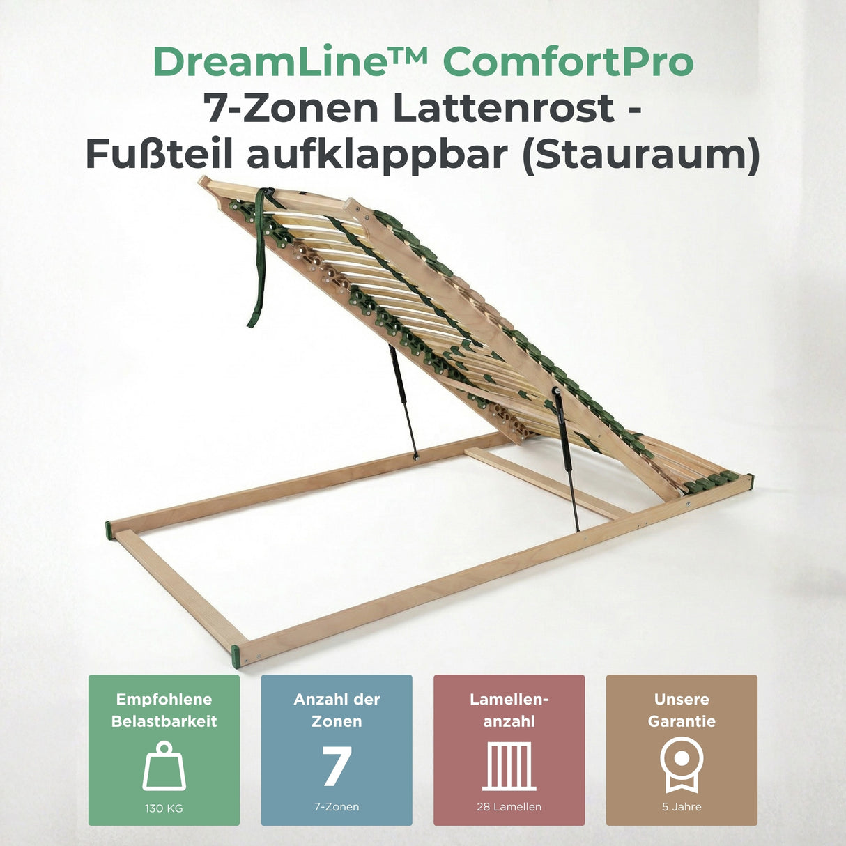 DreamLine™ ComfortPro Lattenrost – Fußteil aufklappbar