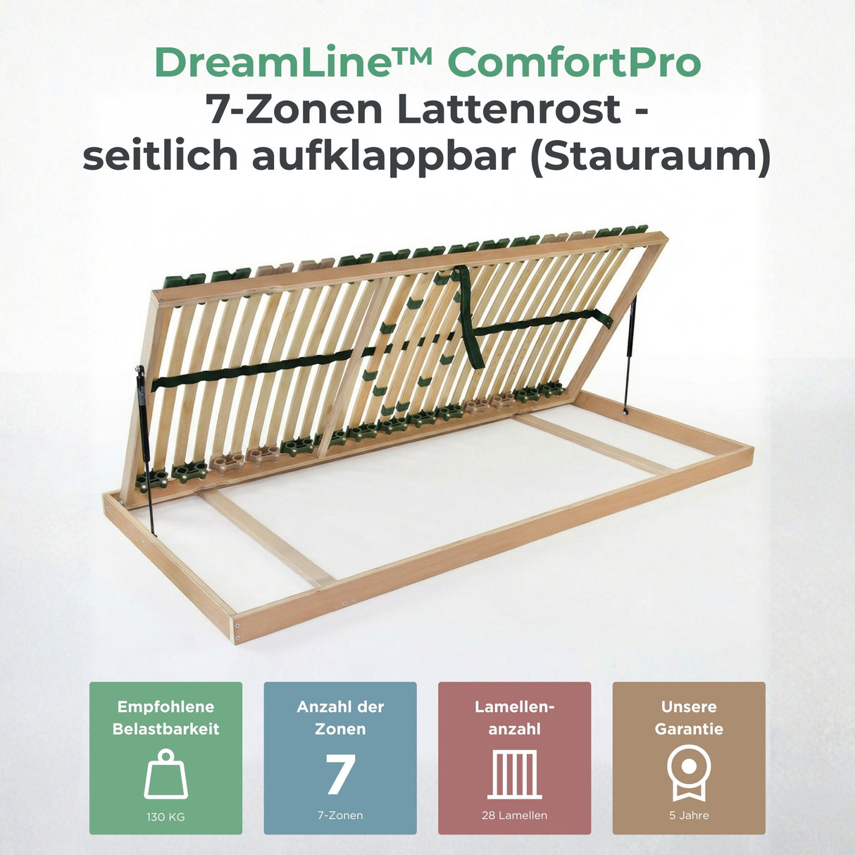 DreamLine™ ComfortPro Lattenrost – seitlich aufklappbar (Stauraum)